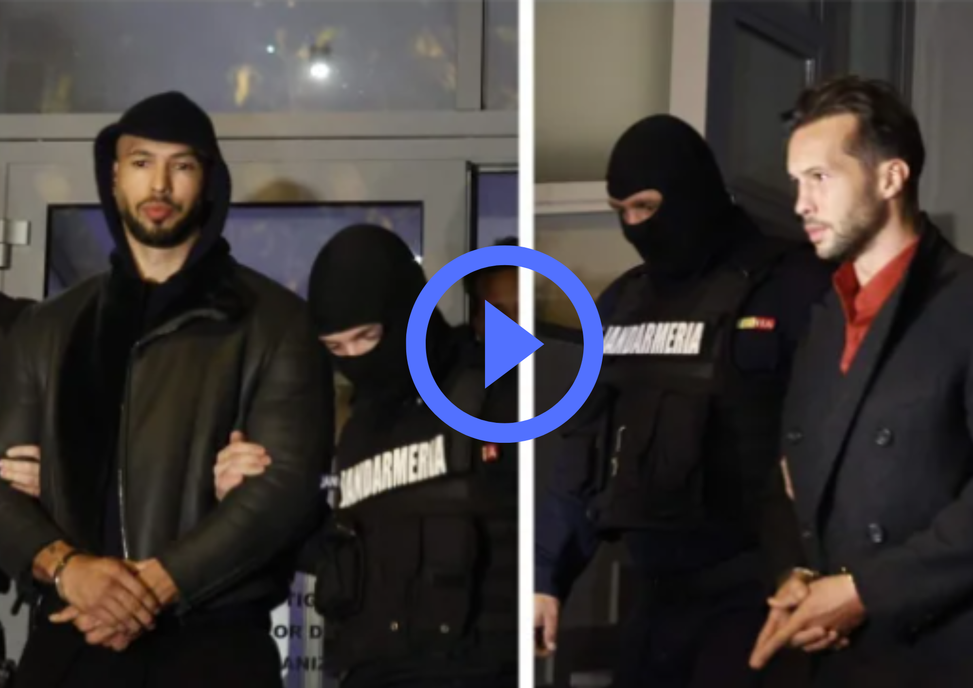 Video watch andrew tate arrested and taken by romania police in a