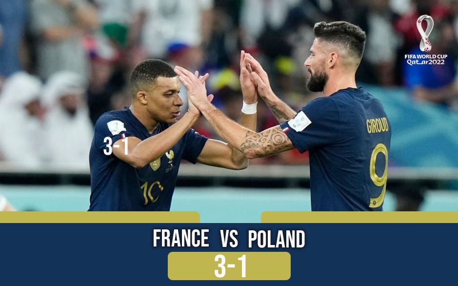 France vs Poland Highlights: Magical Mbappe, History maker Giroud star as France KNOCK Poland out with 3-1 win - Watch Highlights