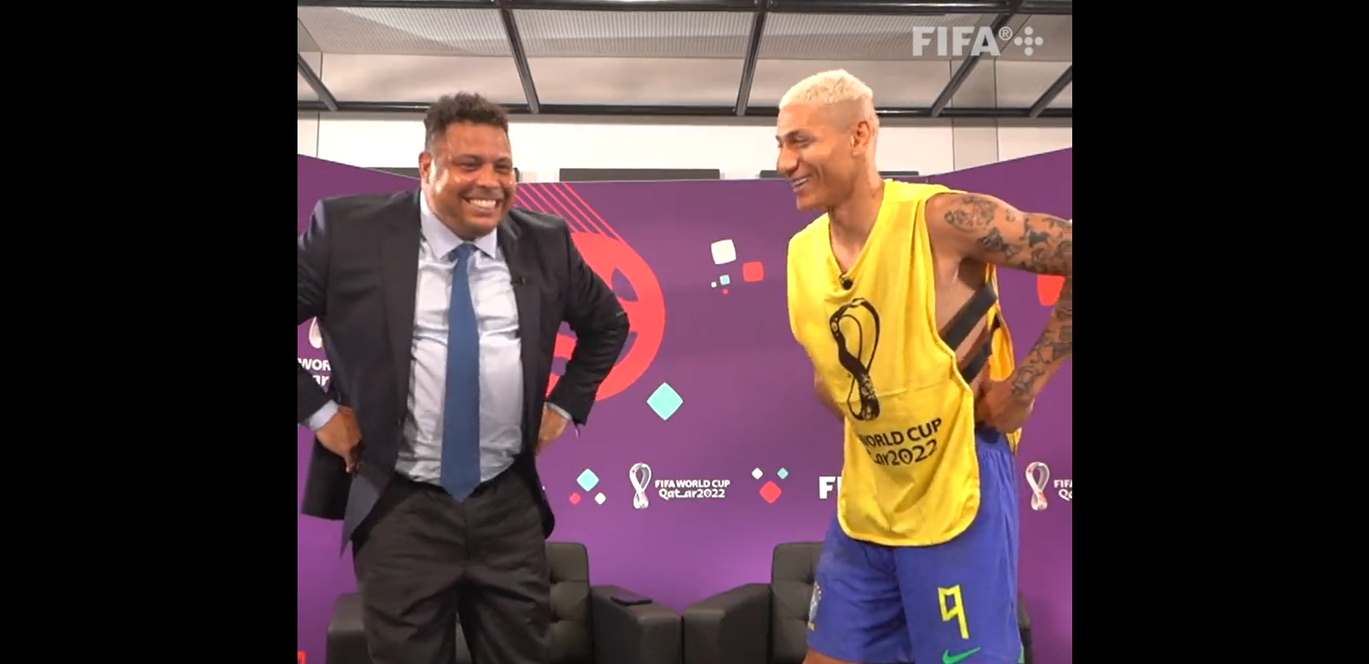 FIFA World Cup Richarlison PAIRS up with Brazil Legend Ronaldo, TEACHES him signature Pigeon Dance Move