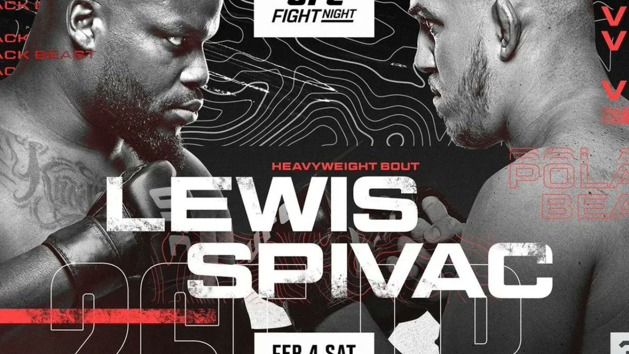UFC Fight Night Lewis vs Spivac India time: Where to watch Derrick Lewis vs Sergey Spivac in India? Time, date, and more, UFC News, UFC Vegas 68