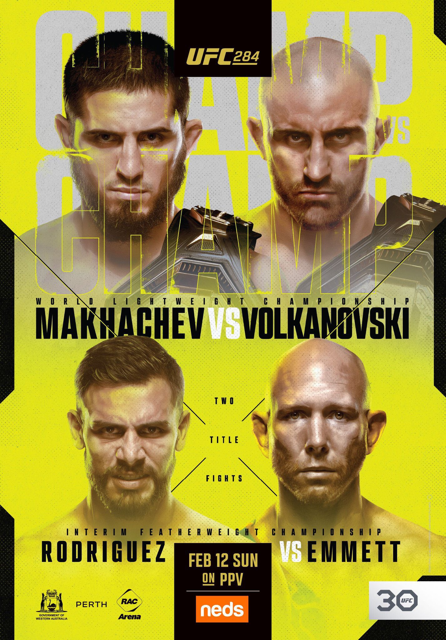 Pejuang mana yang bersaing di UFC 284?  Pembaruan lebih lanjut tentang kartu Islam Makhachev vs Alexander Volkanovski