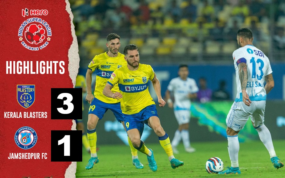 KBFC vs JFC HIGHLIGHTS Kerala Blasters SAILS past Jamshedpur FC 31 to