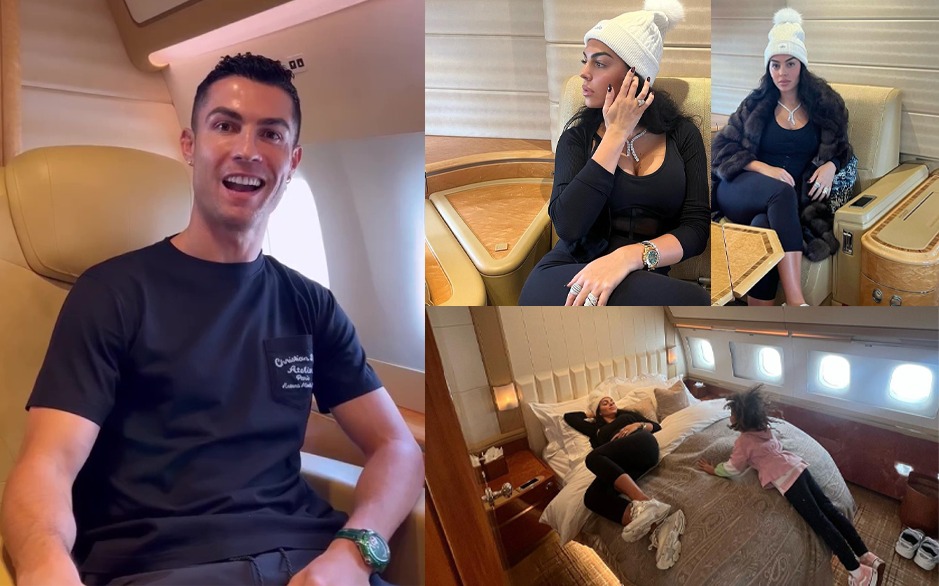Cristiano Ronaldo Luxury Jet: Check out the Luxury Jet with KINGSIZE bed that took Ronaldo and family to Saudi Arabia: Check OUT