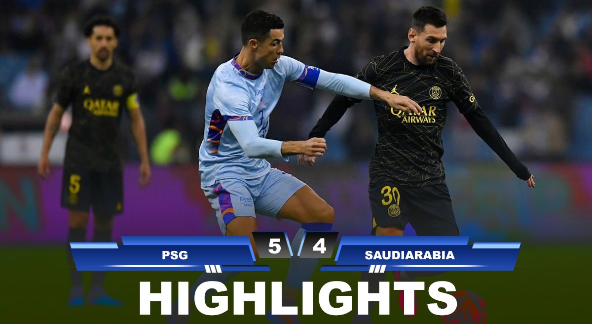 PSG vs SaudiArabia Highlights MessiRonaldo on target in REUNION, PSG