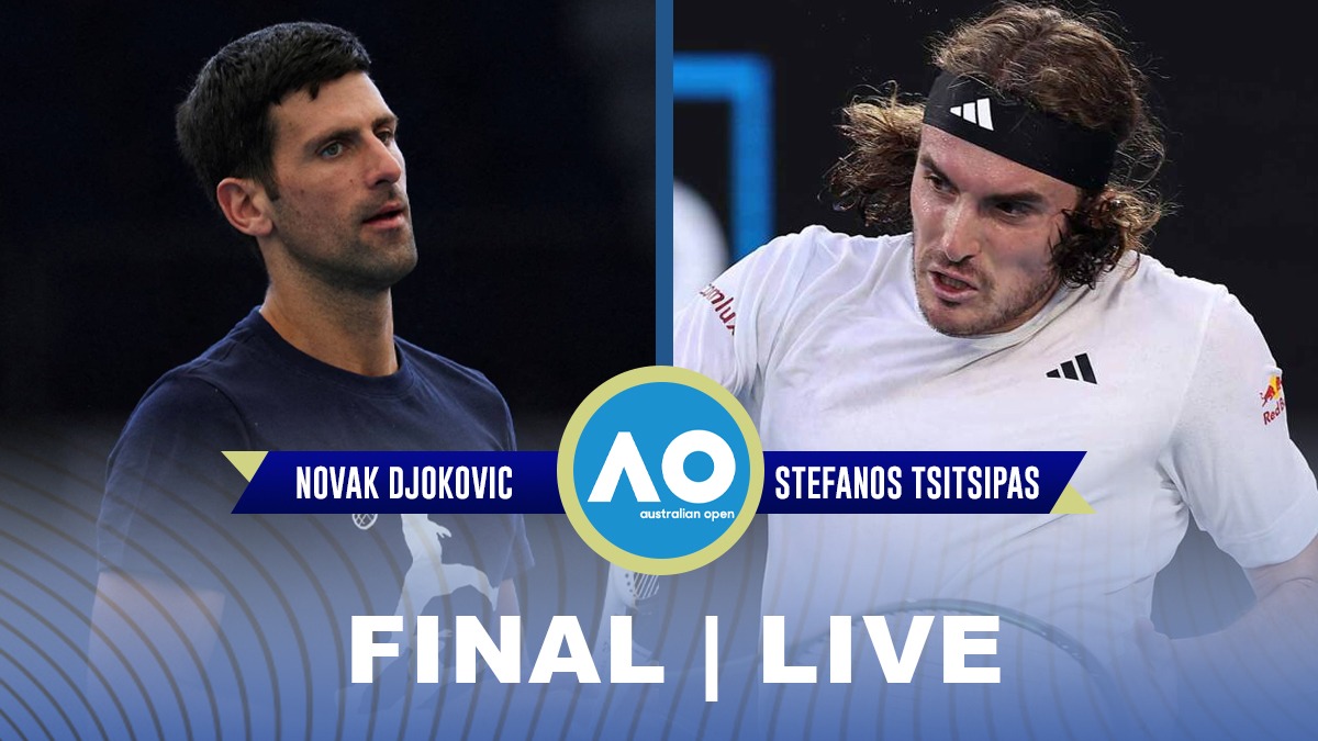 Djokovic vs Tsitsipas LIVE streaming Novak Djokovic and Stefanos Tsitsipas to battle for Australian Open title