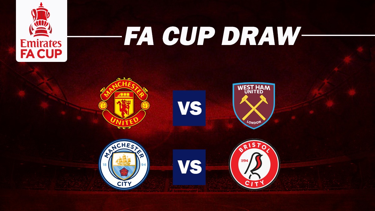FA CUP Draw LIVE Manchester United face West Ham, Man City take on