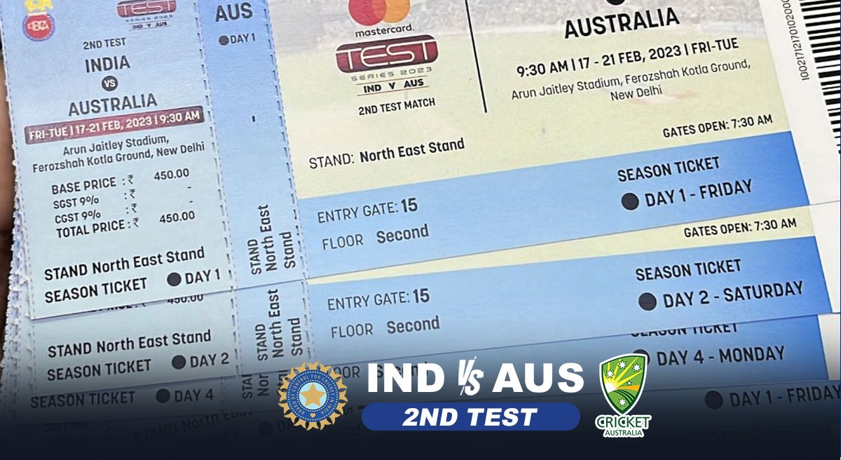 IND AUS Delhi TEST TICKETS sale starts, check how to buy tickets for India  vs Australia 2nd TEST in DELHI, Follow IND vs AUS LIVE