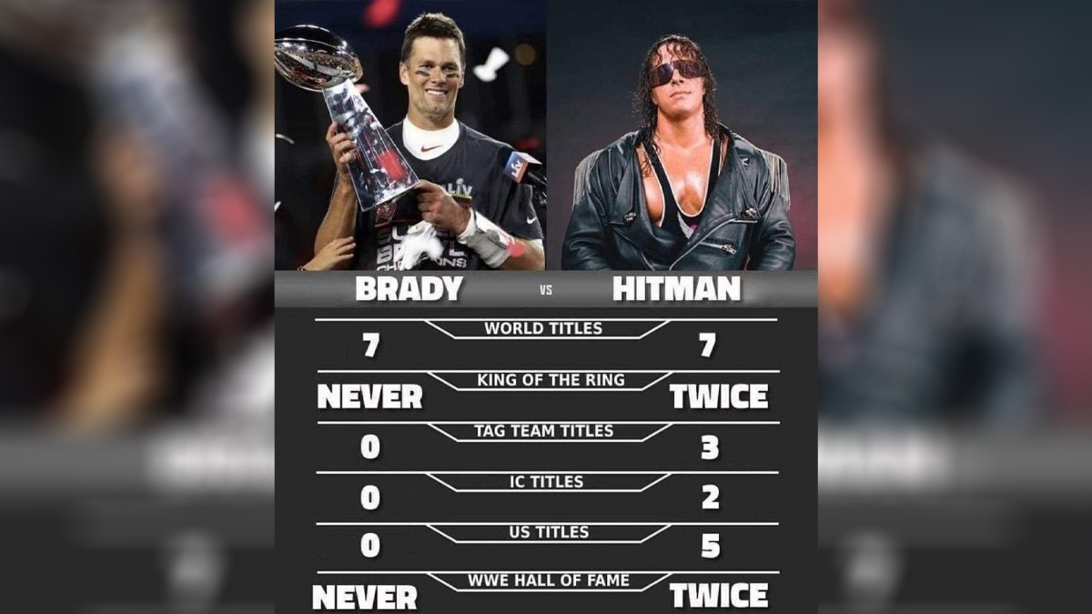 WWE Star Bret Hart surpasses Tom Brady: How NFL Star Tom Brady got  overshadowed by the Hitman?