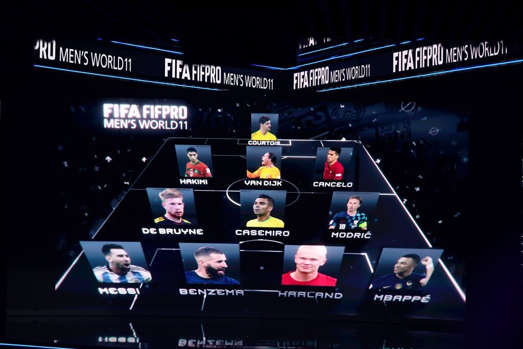 FIFA Best Awards 2023, FIFA FIFRO Men's World XI, Real Madrid, Luka Modric, Thibaut Courtois, Karim Benzema, Carlo Ancelotti, FIFA Best Men's Player, LaLiga