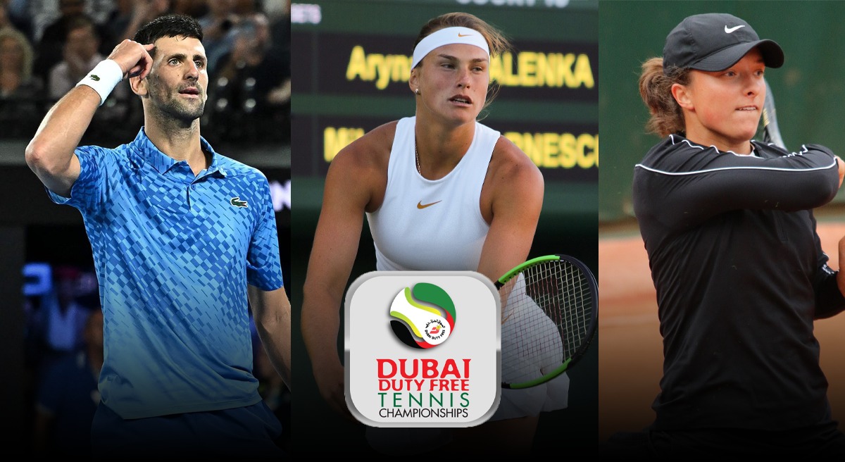 Dubai Tennis Championships Novak Djokovic and Aryna Sabalenka lead