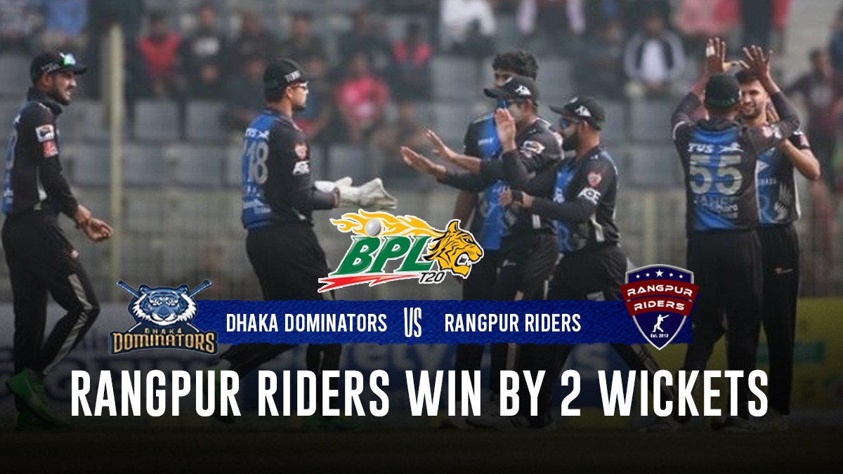 DD vs RR Highlights Nurul Hasan leads from the front as Rangpur Riders seal thriller, beat Dhaka Dominators by 2 wickets
