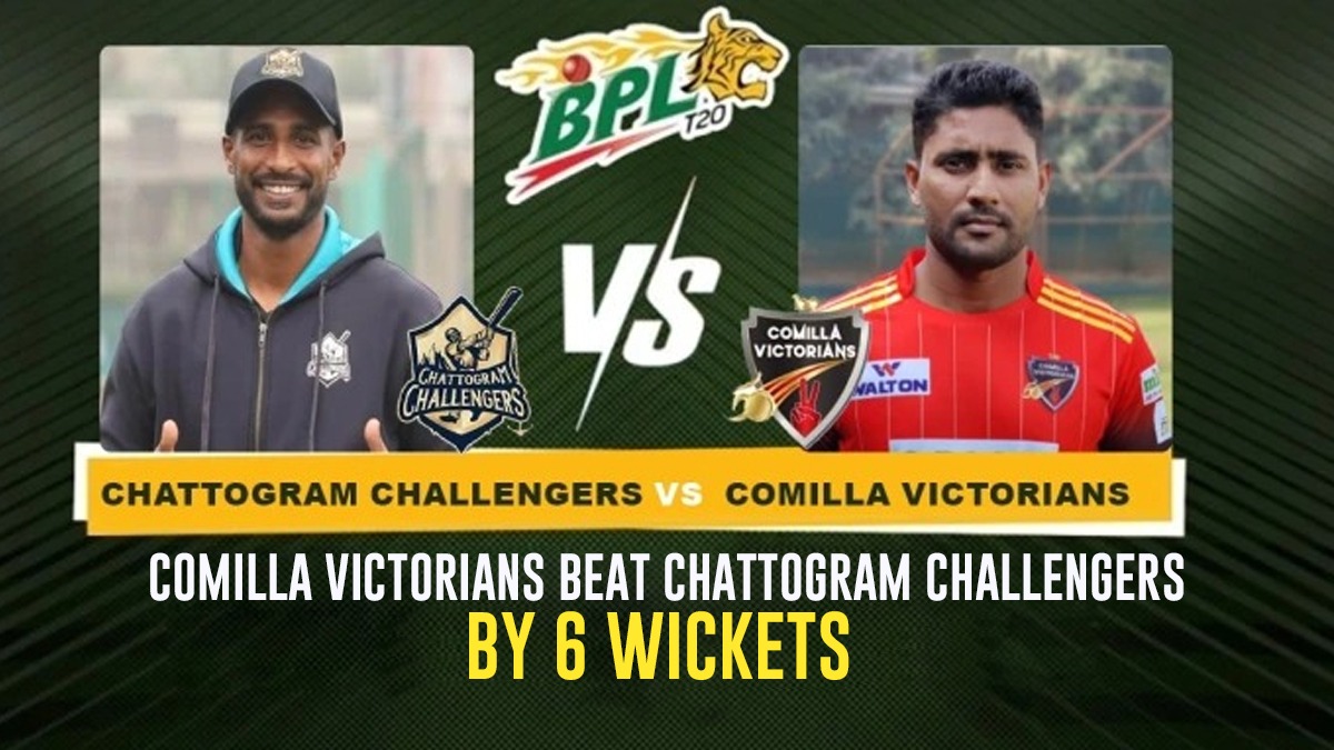 CHA vs COV Highlights Comilla Victorians beat Chattogram Challengers by 6 wickets Follow BPL 2023 LIVE Updates
