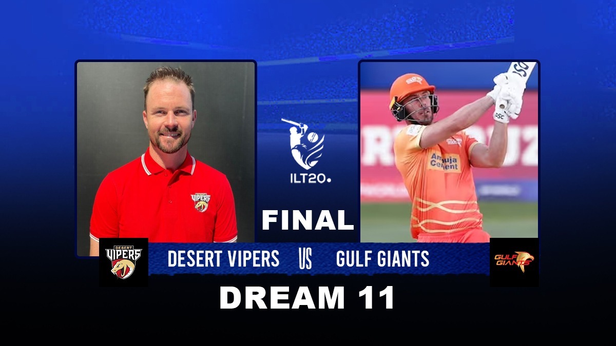DV vs GG Dream11 Prediction, Desert Vipers vs Gulf Giants LIVE Streaming, DV vs GG LIVE Streaming, DV vs GG Predicted XI, DV GG LIVE Score, James Vince, ILT20
