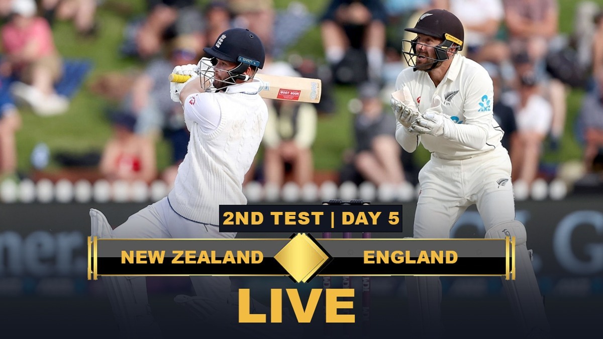 NZ vs ENG LIVE SCORE: NewZealand force early collapse, England lose 5 wickets in 210 chase, Follow ENG NZ 2nd Test LIVE Updates