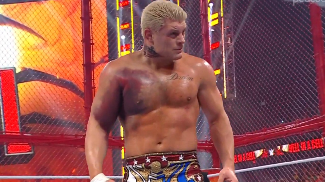 Cody Rhodes suffered a serious injury, having torn his right pectoral muscle off the bone.