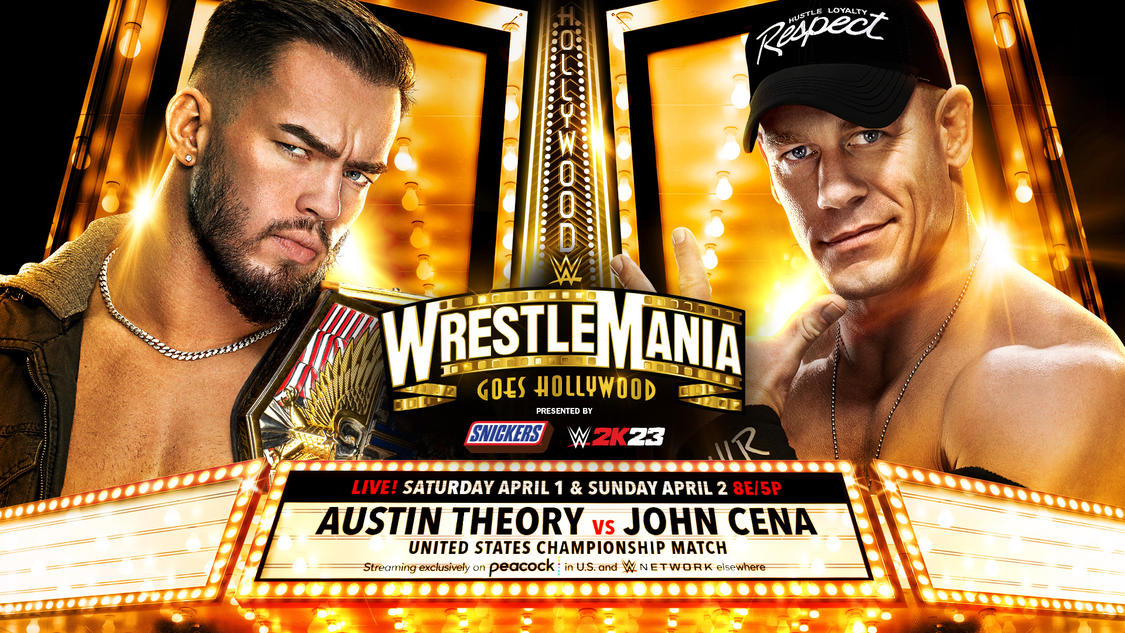 Austin Theory vs John Cena WrestleMania 39