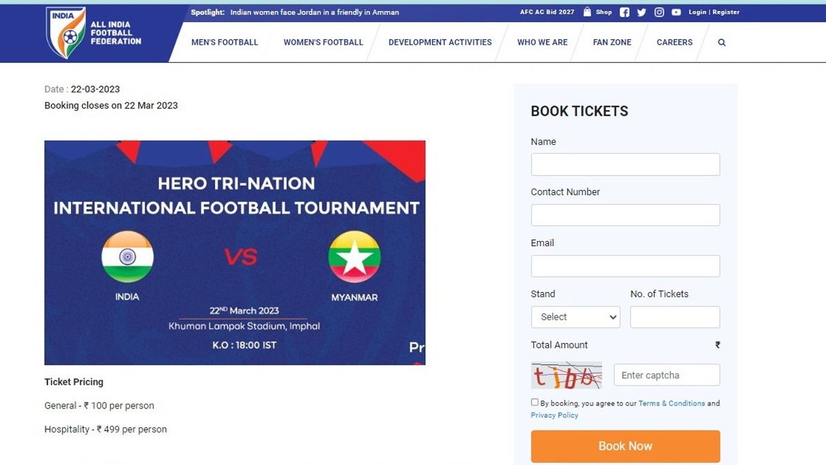 India Football Friendlies, India Tri-Nation Friendly Tickets, India vs Myanmar, AFC Asian Cup, Sunil Chhetri, Igor Stimac, Indian Football Team, Kyrgz Republic