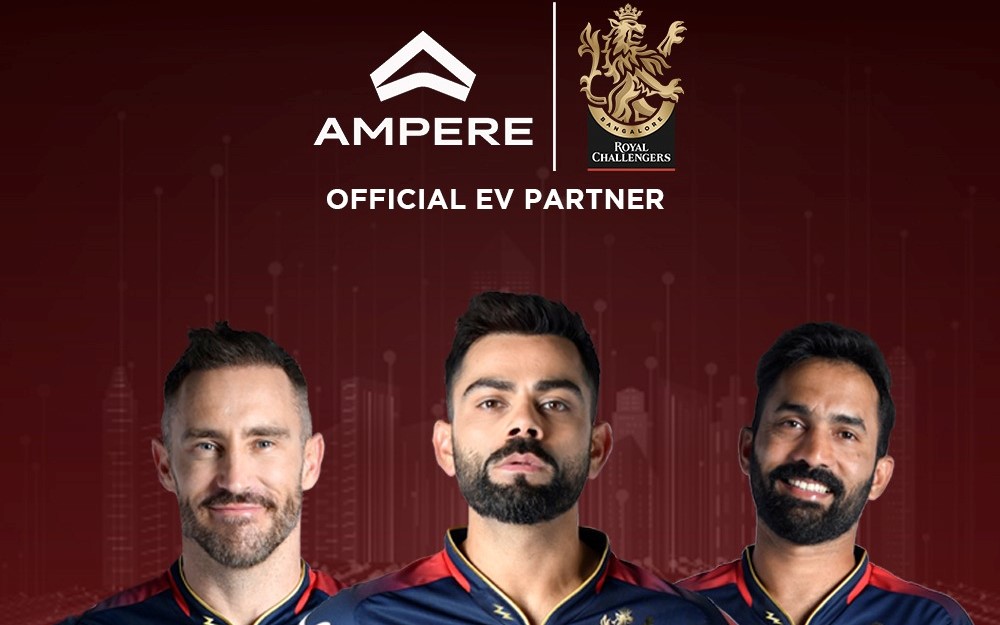 IPL 2023: Ampere Electric 2 wheelers collaborates with Royal Challengers  Bangalore as their Official EV Partner