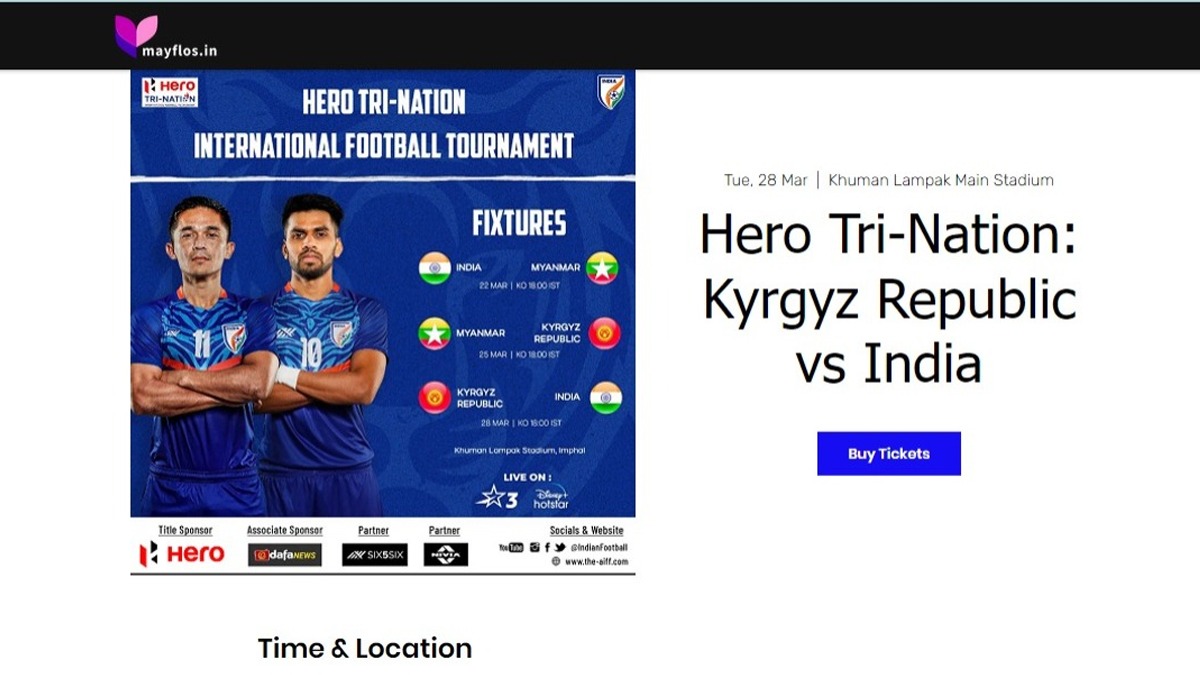 India vs Kyrgyz Republic Tickets,India Tri-Nation Friendly, India Football Friendlies, India vs Kyrgyz Republic LIVE Streaming,Indian Football Team, Igor Stimac