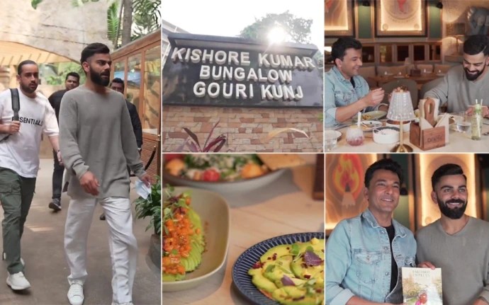 Virat Kohli membawa Glenn Maxwell, Faf du Plessis & Mohammed Siraj ke Restoran One8, LIHAT PICS