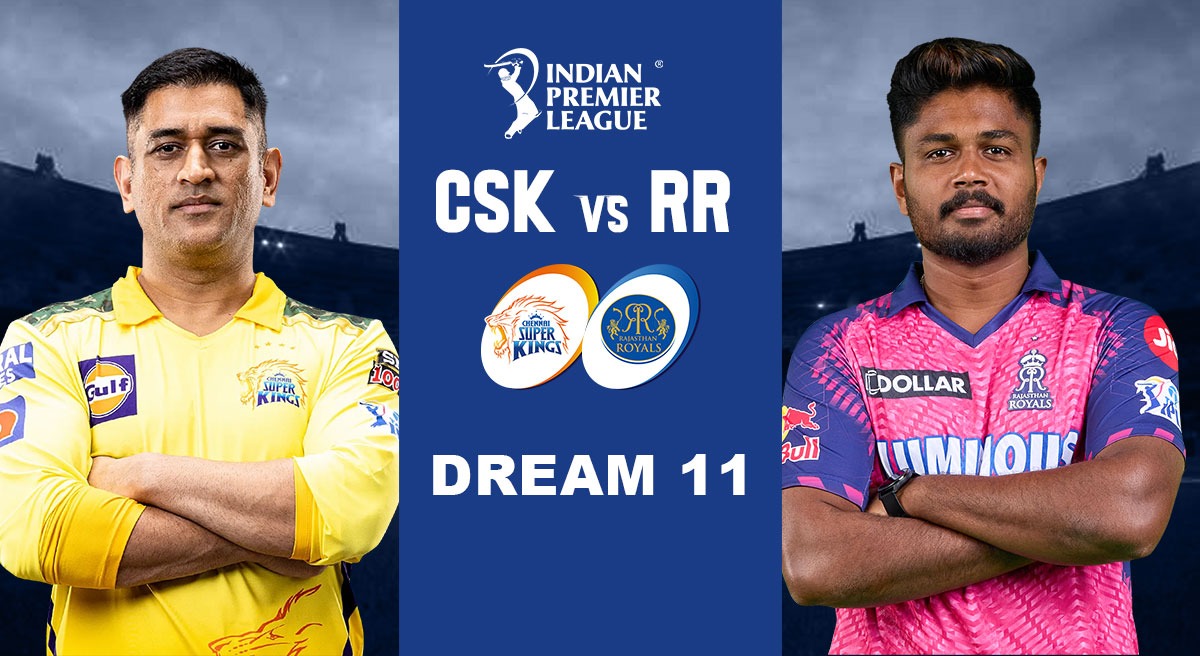 CSK VS RR Dream11, IPL 2023: Chennai Super Kings vs Rajasthan Royals, MS Dhoni vs Sanju Samson. Match at MA Chidambaram Stadium in Indian Premier League 2023