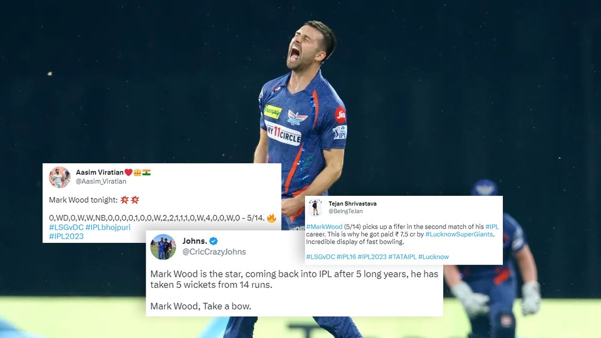 LSG vs DC: Mark Wood SHATTERS Delhi Capitals with Fiery bowling, Becomes FIRST LSG bowler to claim FIFER in IPL, Mark Wood vs Dehhi Capitals, Mark Wood Fifer
