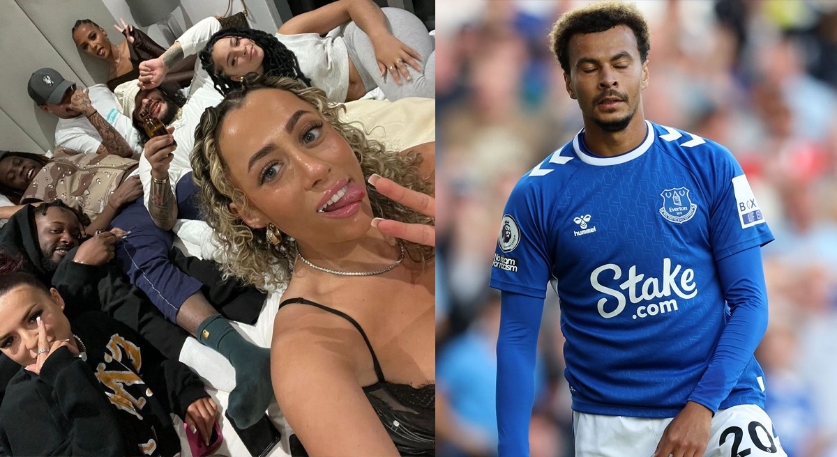 Dele Alli ExEngland Star seen surrounded by four girls and three pals