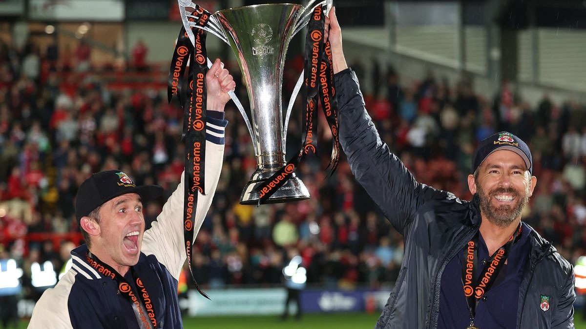 Wrexham FC Promotion Wrexham FC owners Ryan Reynolds and Rob