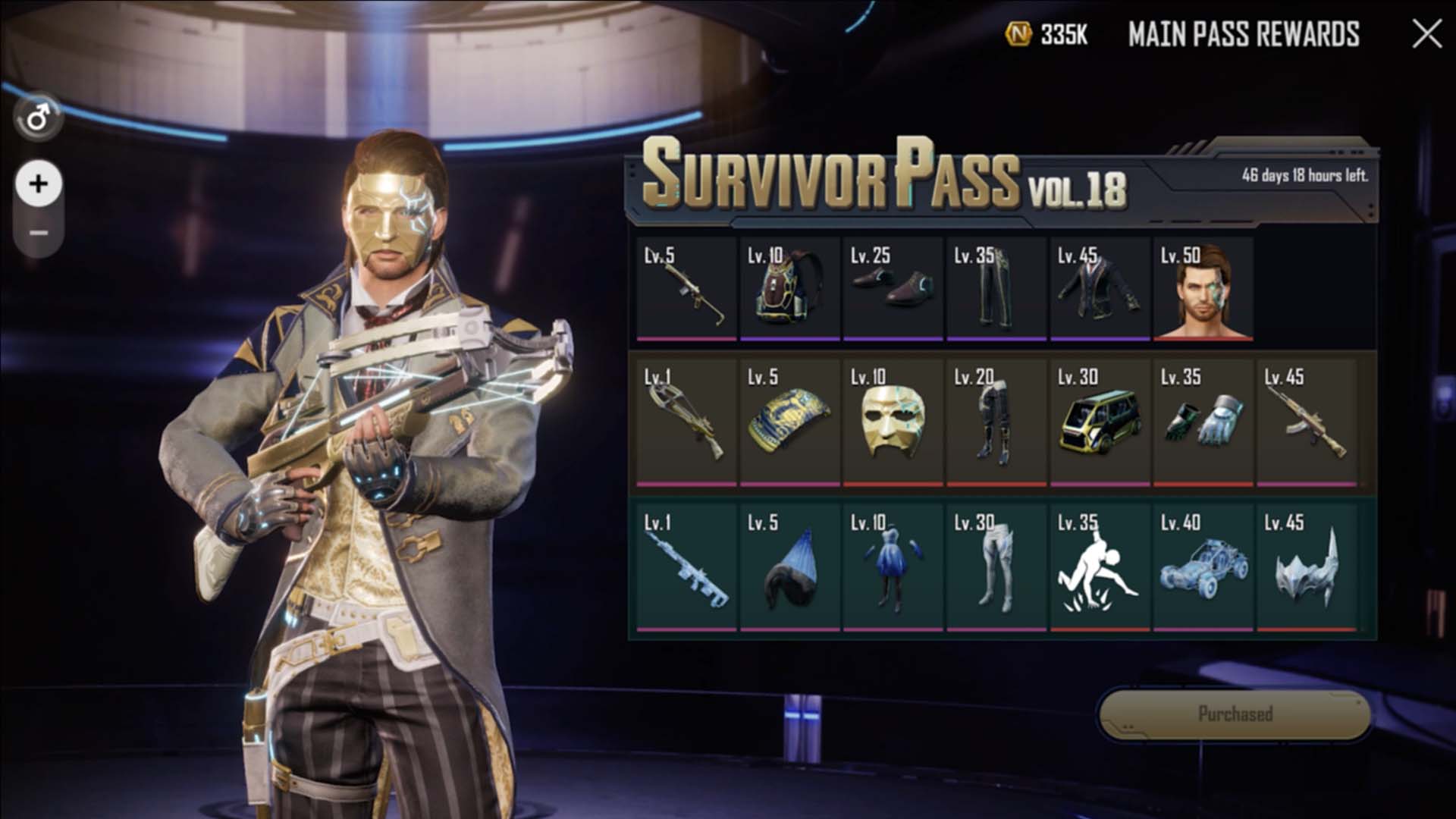 New State Mobile Survivor Pass Vol. 18: Achieve a certain pass level to get a free character!