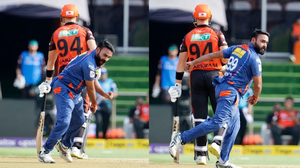 Sunrisers Hyderabad vs Lucknow Super Giants Clash'te Amit Mishra Anmolpreet Singh'i Scalping'den Sonra Kızgın Kutlamayı İzleyin, IPL 2023'ü Canlı İzleyin