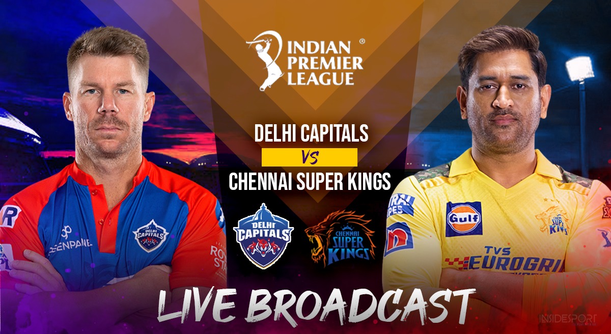 DC vs CSK LIVE Broadcast: David Warner-led Delhi Capitals vs Chennai Super Kings led by MS Dhoni at Arun Jaitley Stadium in Indian Premier League 2023(IPL 2023)
