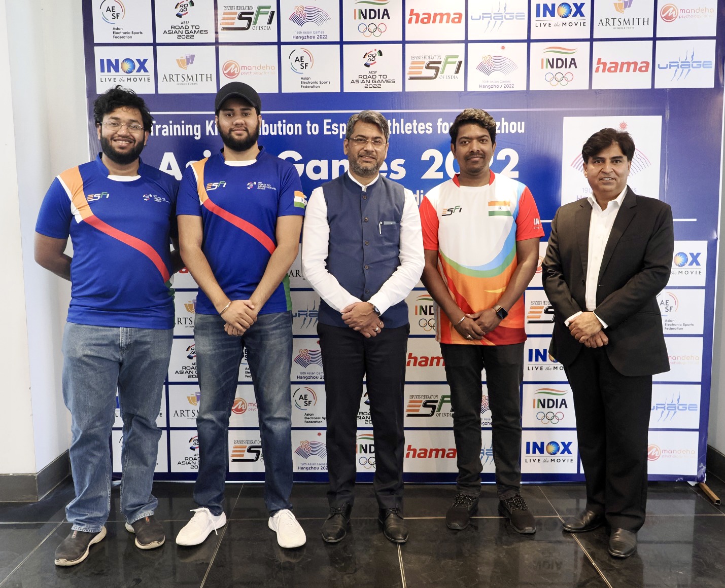 ESFI meets with IOA to present India’s Esports Contingent with Training Kits for 19th Asian Games