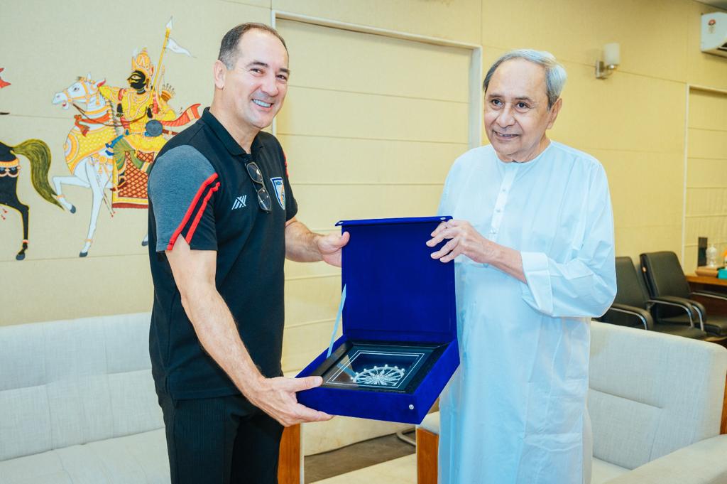 Intercontinental Cup 2023:Naveen Patnaik presented with first ticket by Sunil Chhetri, Igor Stimac, Indian Football Team, AFC Asian Cup 2023, SAFF Championship 