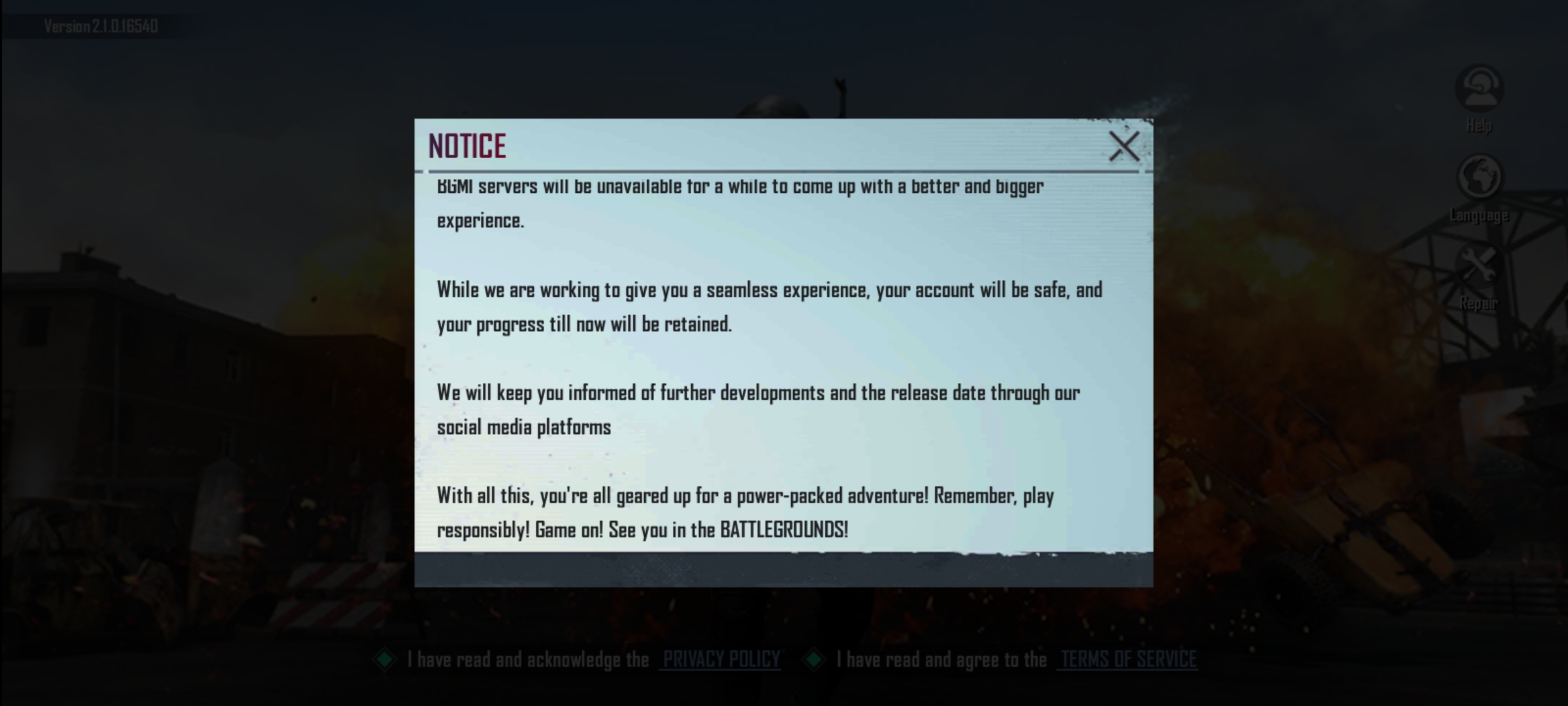 BGMI Unban Date and Time: In-game notice shares info on BGMI coming back to India
