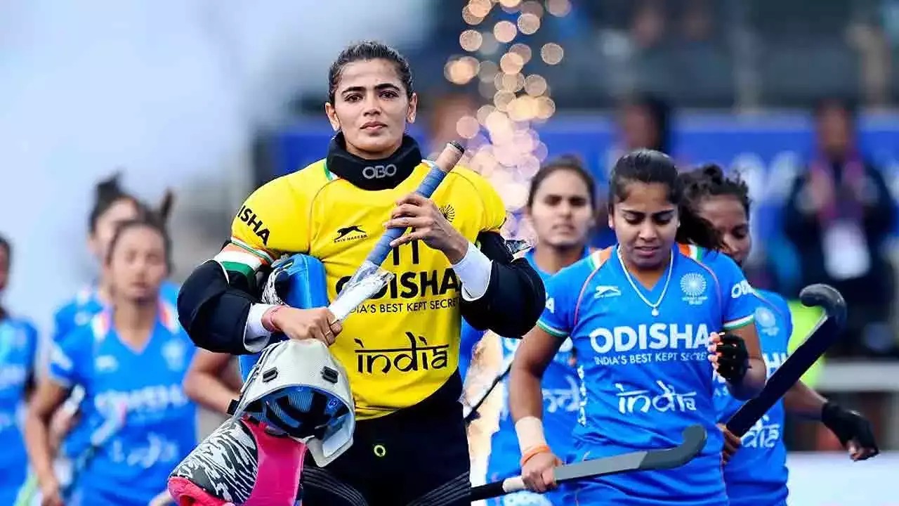 Kuartal 1 sedang berlangsung, Wanita India beraksi vs Australia dalam seri Hoki lima pertandingan pertama