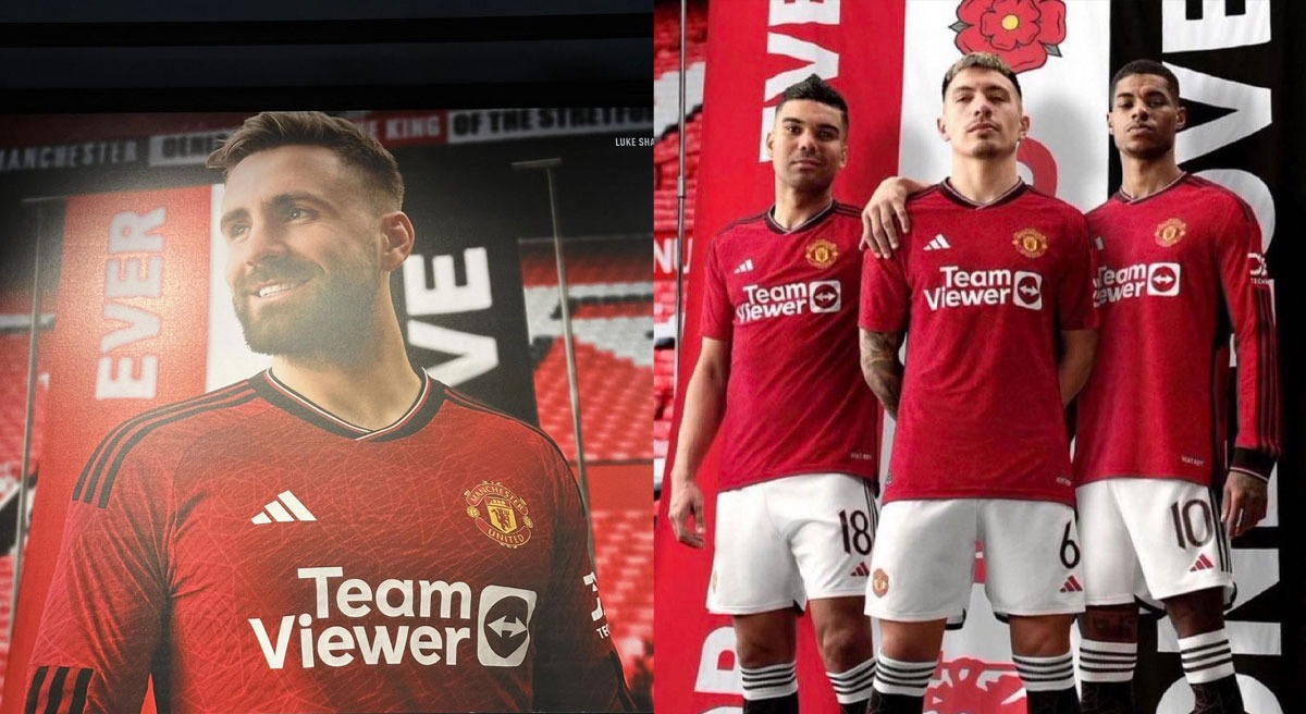 Manchester United kit, Man United drop club crest from third kit, Man United 23/24 kit, Premier League, Man United leaked kit, Manchester United new kit