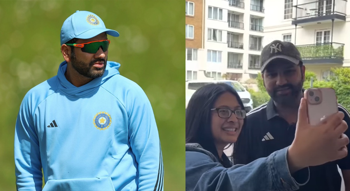 Ahead of WTC Final 2023, WATCH 'Polite' India skipper Rohit Sharma says no to journo for clicking pictures of his wife, daughter. Team India has reached London. Rohit Sharma politely said no to journalist when he asked him if he can click pictures of the Indian skipper with his wife Ritika Sajdeh, and daughter Samaira Sharma.