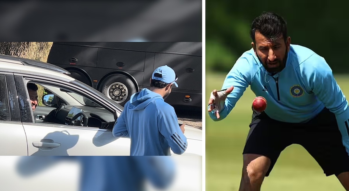 WTC Final: 'Sahi hai…' WATCH Jadeja Shocked as Pujara arrives in private car for training
