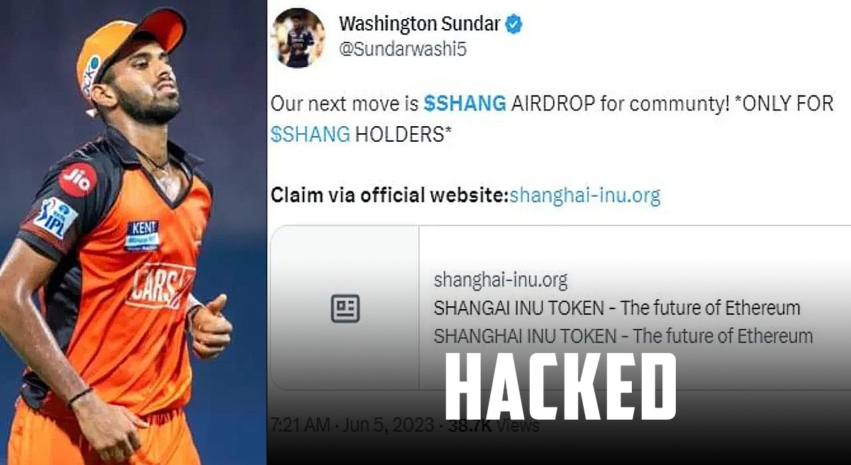 Washington Sundar Twitter account was hacked, confirms SRH all-rounder