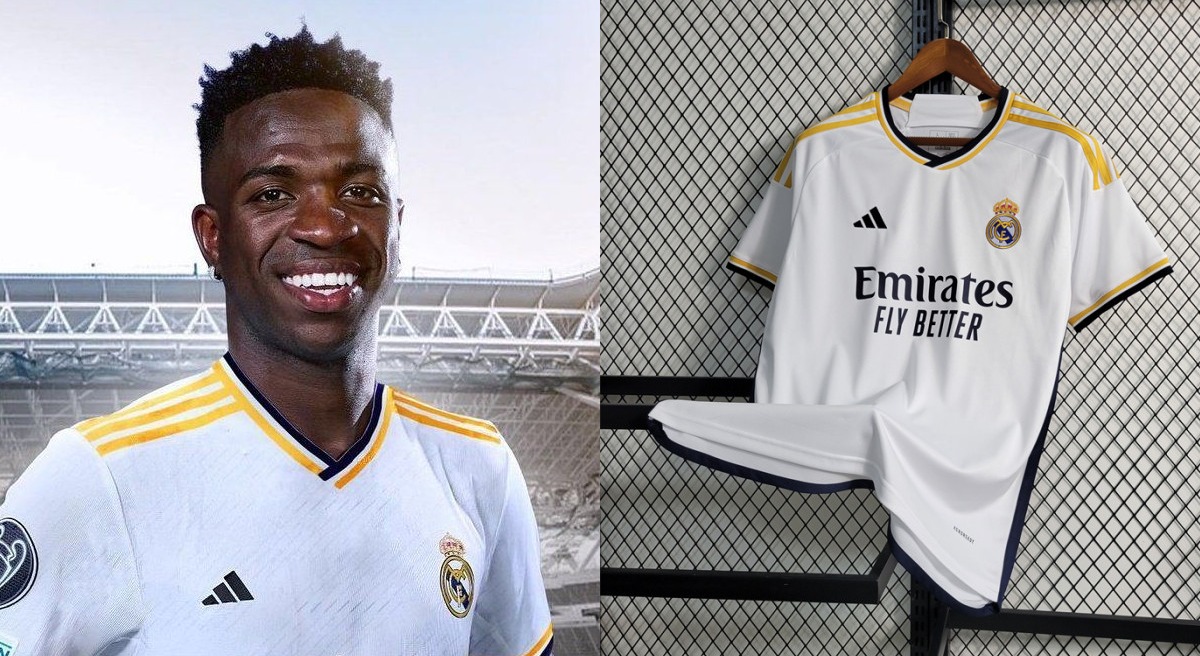 Bộ quần áo bóng đá Real Madrid mùa giải 2023/24, Real Madrid công bố bộ quần áo bóng đá sân nhà mùa giải tới, Adidas thêm khẩu hiệu "Hala Madrid" mang tính biểu tượng trên cổ áo,