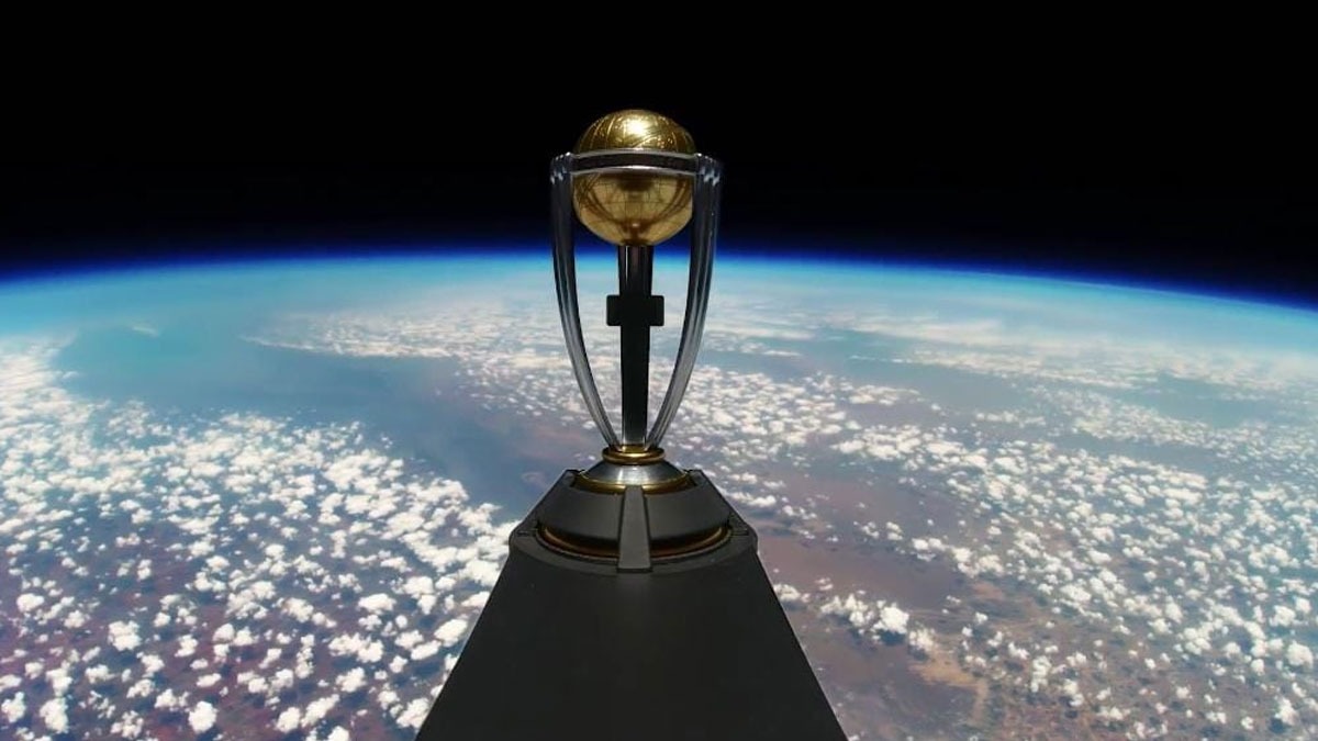 ICC Men’s Cricket World Cup 2023 Trophy Tour - 120,000 Feet Above the Earth