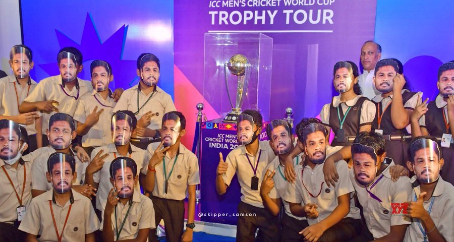Sanju Samson fever in Kochi! As World Cup 2023 Trophy arrives in Kerala state