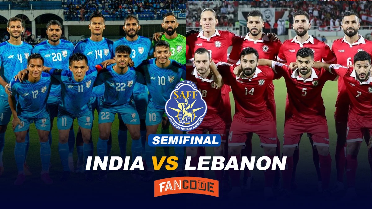 India vs Lebanon LIVE Streaming: Indian Football Team led Sunil Chhetri & co in SAFF Championship 2023 semifinals