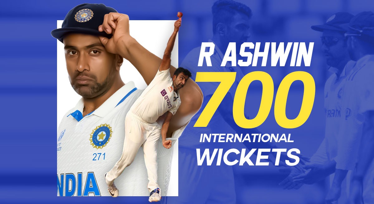 Ravichandran Ashwin has registered a major landmark as he goes to reach 700 International wickets, He scalped 3 vs West Indies