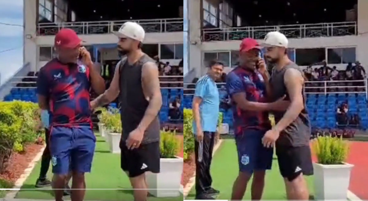 Legendary duo! Virat Kohli meets Brian Lara ahead of IND vs WI 2nd Test
