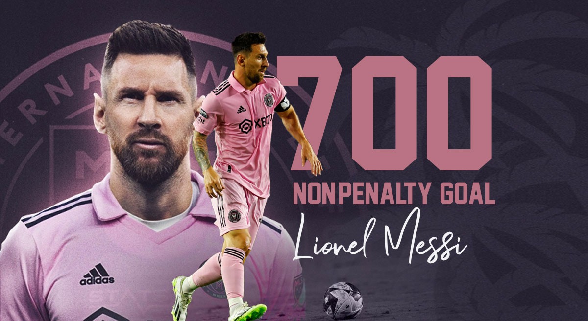 Lionel Messi created history in his debut game in the US and become the first player to score 700 non-penalty goals. His 700th goal was recorded during his debut game for Inter Miami.
