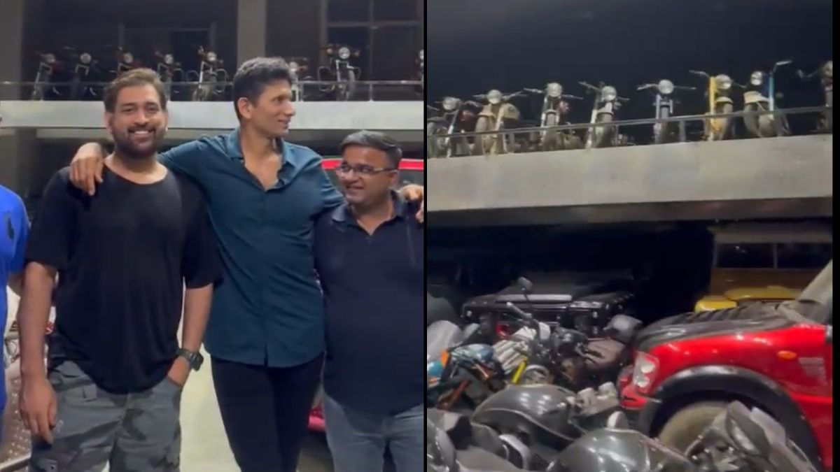 Watch MS Dhoni's jaw-dropping bike collection leaves Venkatesh Prasad floored
