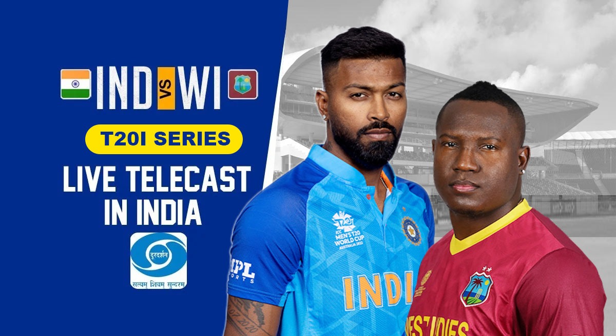 IND vs WI LIVE Broadcast in 7 different languages on Doordarshan, 3rd T20 at 8 PM
