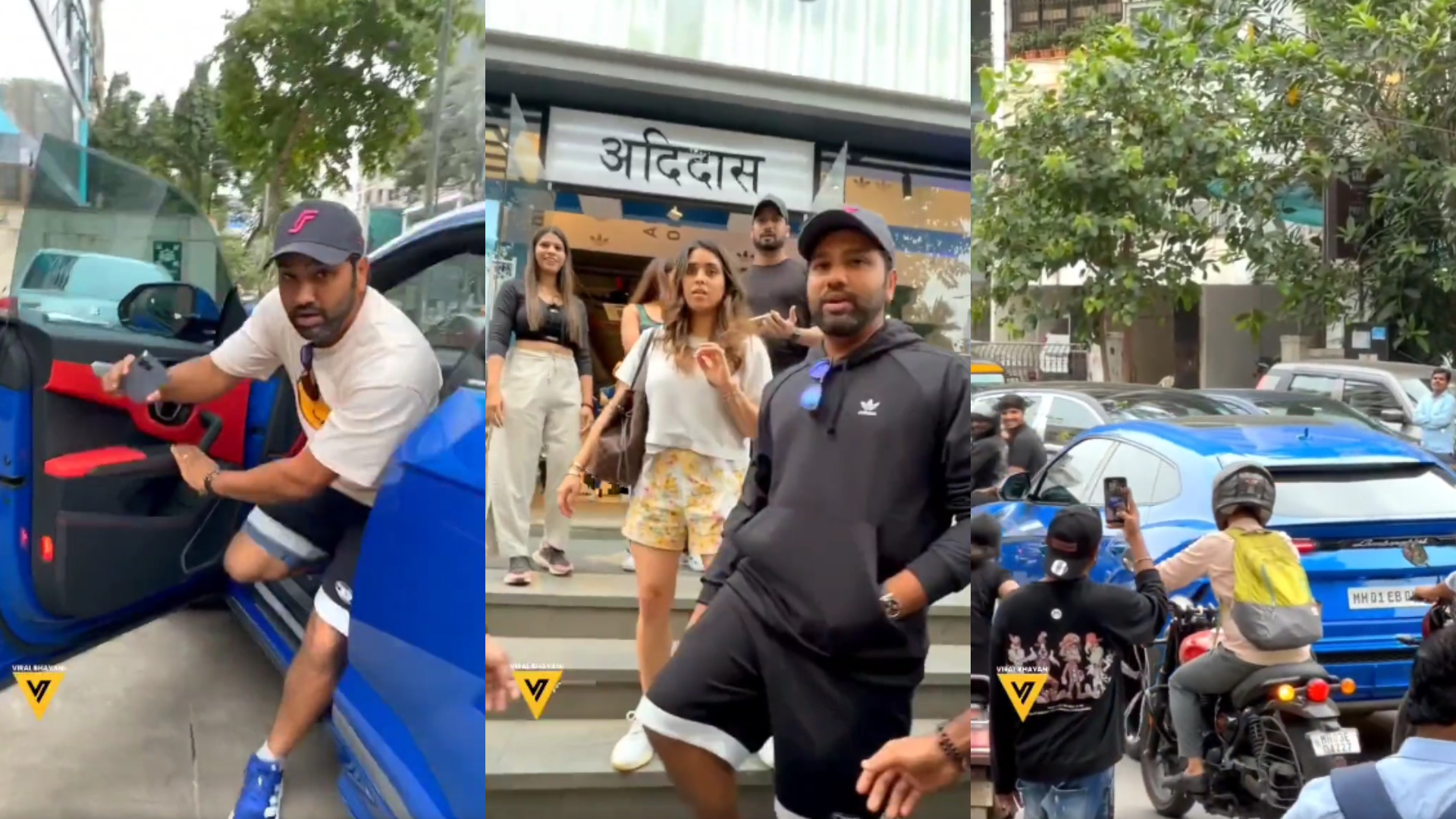 WATCH Rohit Sharma, Ritika Sajdeh spotted in sleek Lamborghini in streets of Mumbai