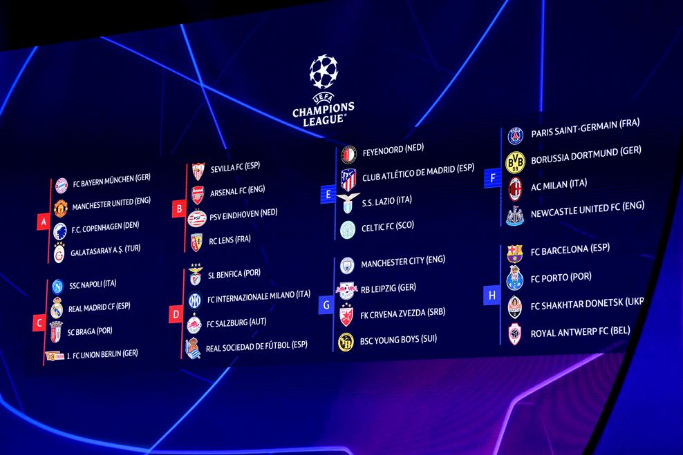 2023-24 UEFA Champions League draw - PSG, Newcastle share 'Group of Death'  :: Live Soccer TV